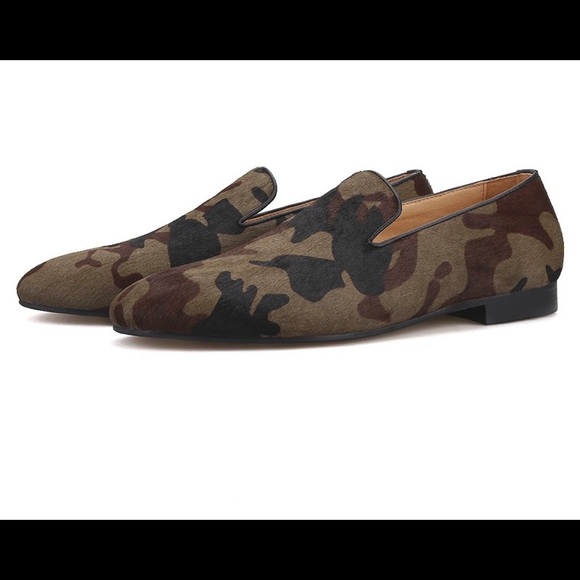 camo mens loafers